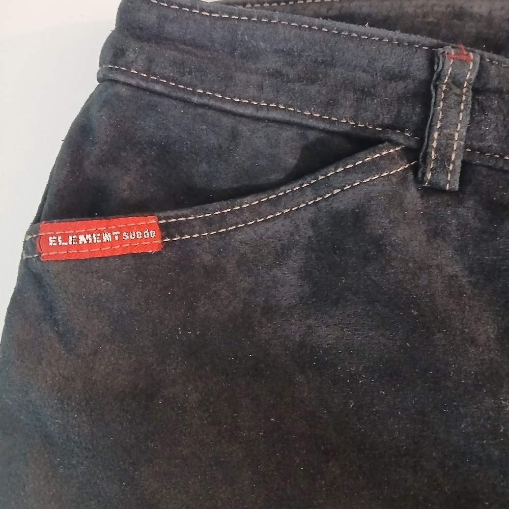 Vintage Dark navy suede High rise pants - Picture 4 of 10